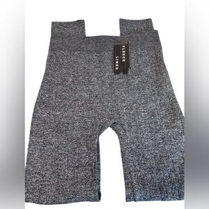 Connection 18 Grey Knit Fleece Lined Leggings Stretch Waist  Sz 1X NWT